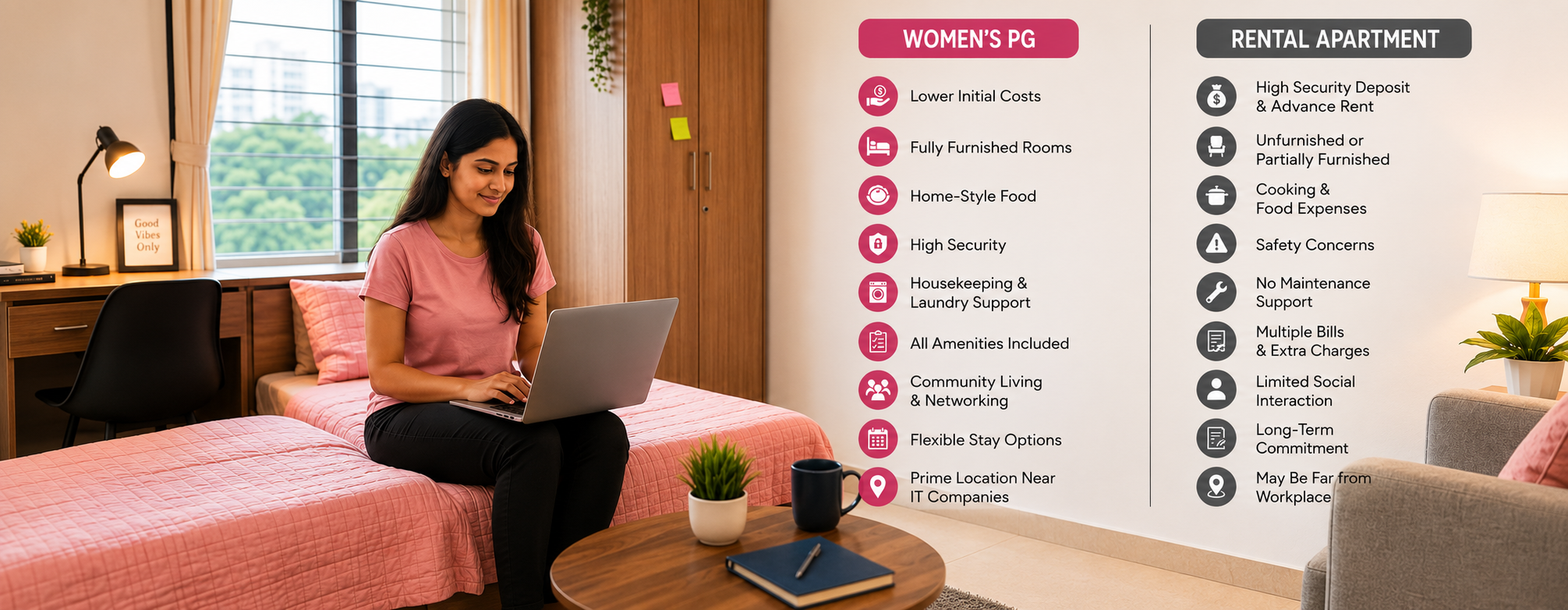 Why IT Professionals Prefer Womens PGs Over Rental Apartments in OMR Chennai
