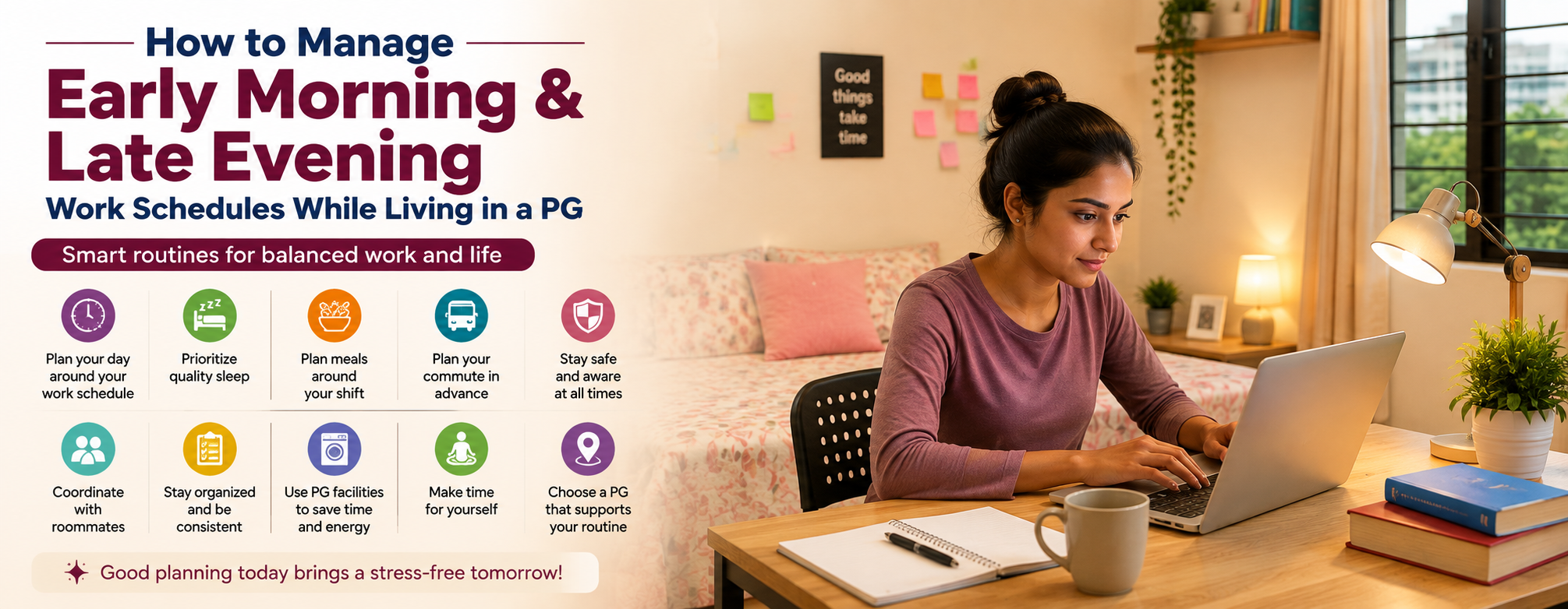 How to Manage Early & Late Work Shifts While Living in a PG