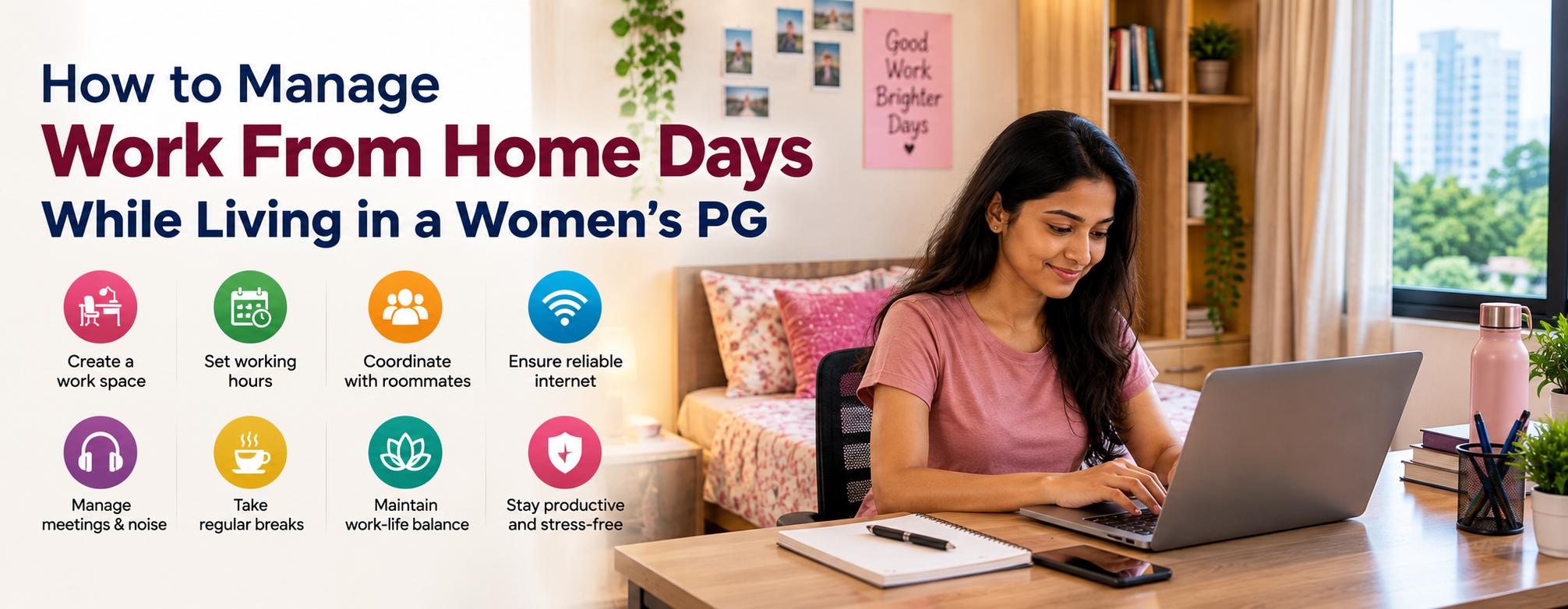 How to Manage Work From Home Days While Living in a Womens PG